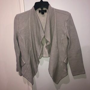 ST. JOHN GREY CROPPED CARDIGAN SIZE 6